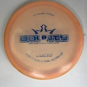 Dynamic Discs BOUNCY Lucid Understable Midrange Golf Disc 172g Orange